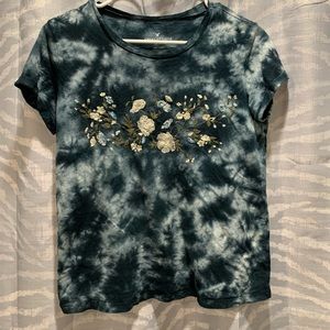 Tie Dye Embroidered Tee